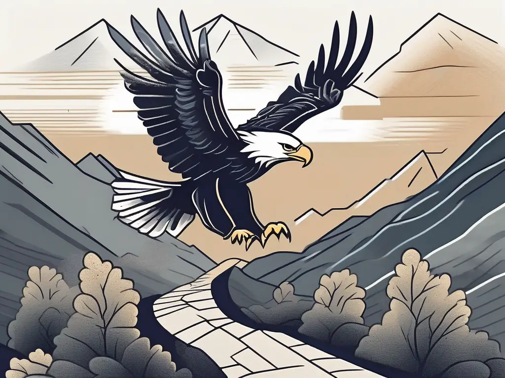 A soaring eagle